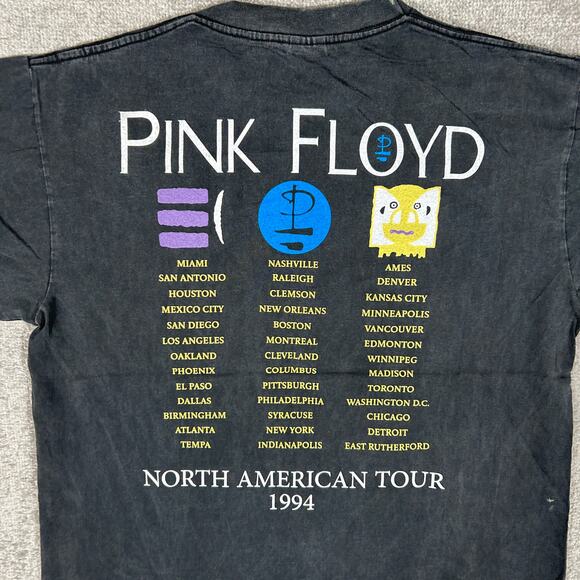 Vintage Pink Floyd 1994 The Division Bell Tour Size Large Modern Reprint T-Shirt - Picture 6 of 9